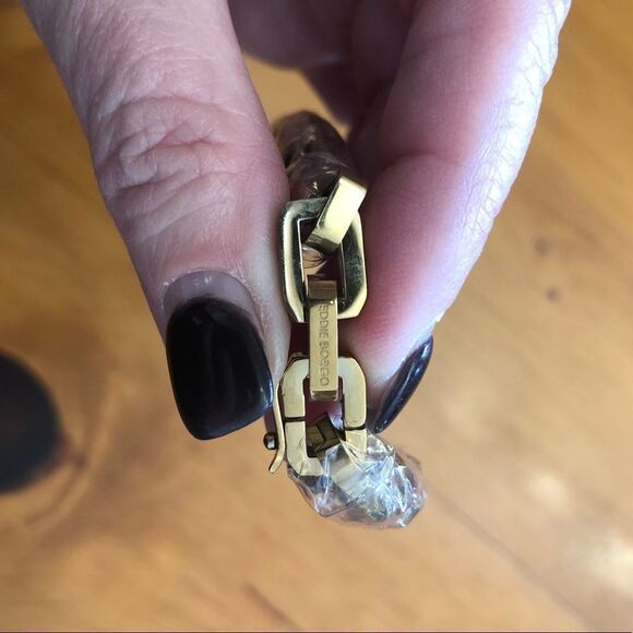 NWOT Eddie Borgo Supra Link Collar Necklace And Earrings - Picture 7 of 7